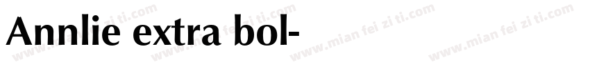 Annlie extra bol字体转换